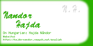 nandor hajda business card