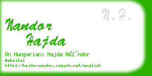 nandor hajda business card